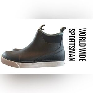 World Wide Sportsman Deck Boots Size 6 Black Womens Fishing‎ Rain Boot